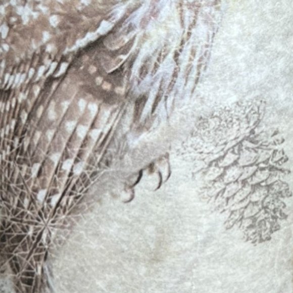 NWOT Glass Owl Candle Holder w/ Unscented Glitter Candle Ethereal - Picture 5 of 15